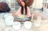 Large White Frosted  Singing Bowl 7 Bowl Set Size 8' to 14'' with Bags